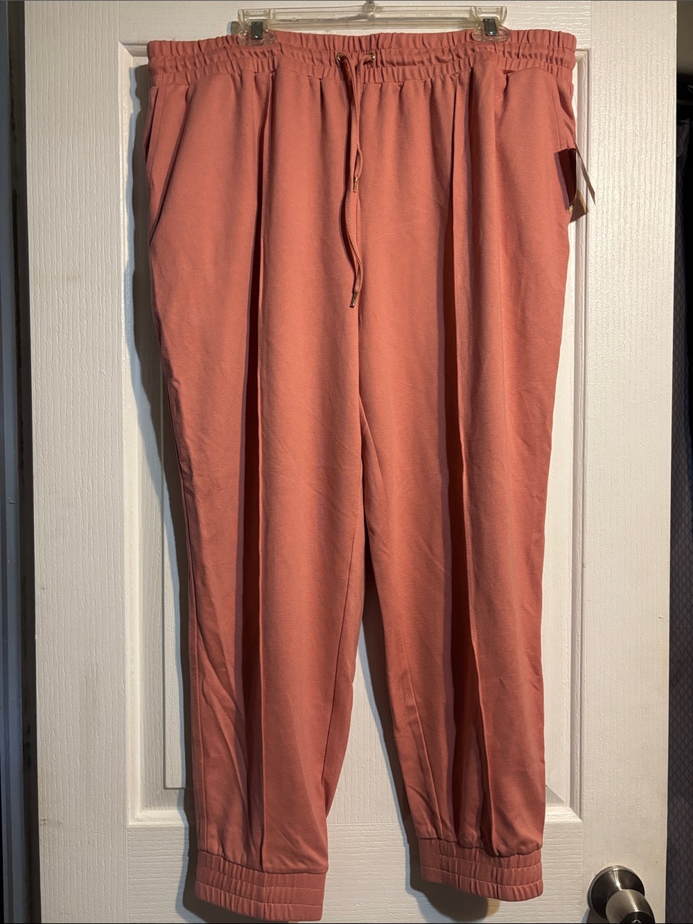 Anne Klein Women’s Casual Drawstring Jogger Pants - Dusty Rose